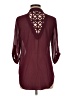 A. Byer 100% Polyester Burgundy 3/4 Sleeve Blouse Size M - photo 2