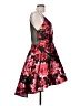 B. Smart 100% Polyester Floral Red Cocktail Dress Size 13 - photo 4