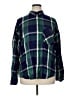 Sanctuary 100% Rayon Plaid Green Long Sleeve Button-Down Shirt Size XL - photo 1