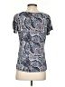 Perseption Concept Paisley Blue Short Sleeve Blouse Size S - photo 2