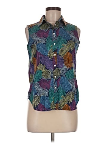 Lands' End Sleeveless Button-Down Shirt (view 1)