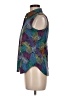 Lands' End 100% Cotton Paisley Teal Sleeveless Button-Down Shirt Size 6 (petite) - photo 5