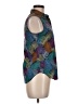 Lands' End 100% Cotton Paisley Teal Sleeveless Button-Down Shirt Size 6 (petite) - photo 4