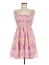 No Comment 100% Polyester Floral Pink Cocktail Dress Size M - photo 1