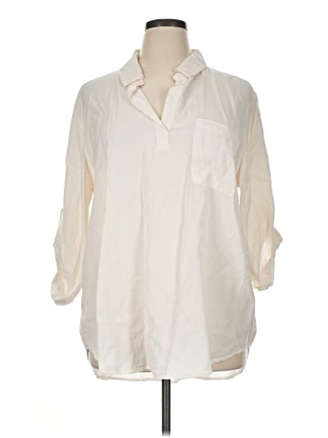 Mod-O-Doc 3/4 Sleeve Button-Down Shirt (view 1)