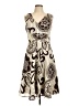 Robbie Bee 100% Polyester Paisley Brown Casual Dress Size 10 - photo 1
