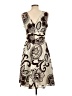 Robbie Bee 100% Polyester Paisley Brown Casual Dress Size 10 - photo 2