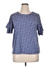 Jon & Anna Blue Short Sleeve Blouse Size XL - photo 1