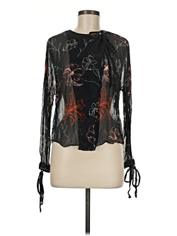 Diane von Furstenberg Long Sleeve Silk Top (view 1)