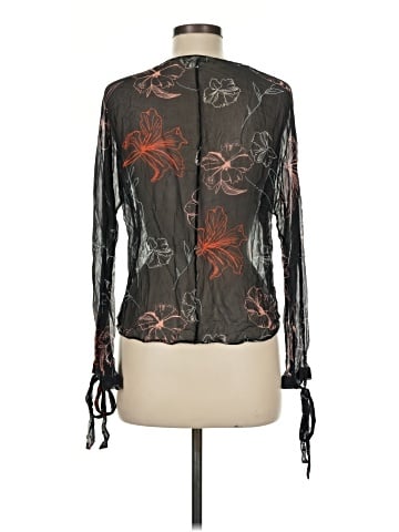 Diane von Furstenberg Long Sleeve Silk Top (view 2)