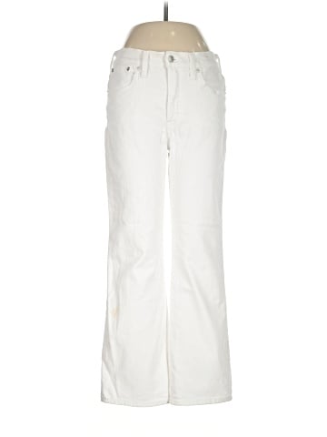 Madewell Kick Out Crop Jeans in Pure White (view 1)