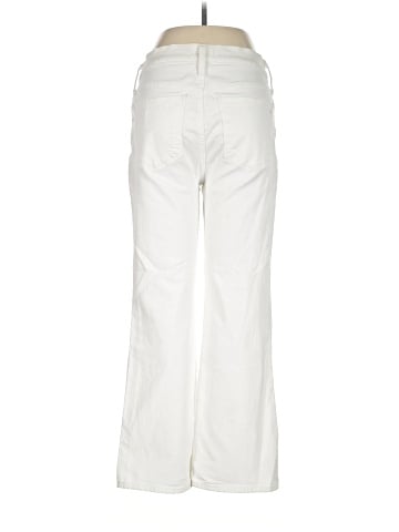 Madewell Kick Out Crop Jeans in Pure White (view 2)