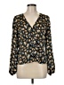 MNG 100% Polyester Black Long Sleeve Blouse Size 6 - photo 1