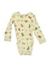 Posh Peanut Print Gold Long Sleeve Onesie Size 6-12 mo - photo 1