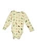 Posh Peanut Print Gold Long Sleeve Onesie Size 6-12 mo - photo 2