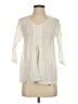 Flax 100% Linen Ivory 3/4 Sleeve Blouse Size 4 (P) - photo 1