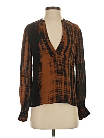 A.L.C. Long Sleeve Silk Top (view 1)