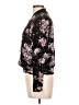 Xhilaration 100% Rayon Floral Black Jacket Size L - photo 5