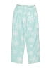 Lands' End 100% Polyester Stars Teal Green Casual Pants Size 10 - photo 1