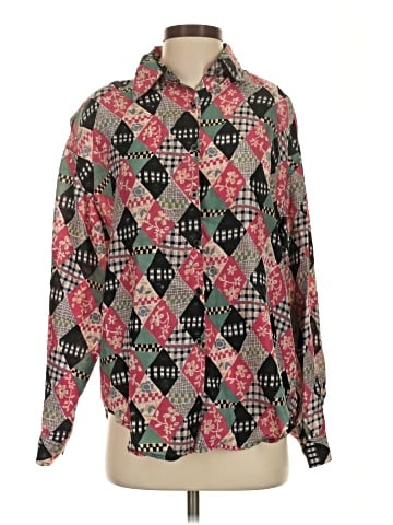 Jonathan Martin Long Sleeve Silk Top (view 1)