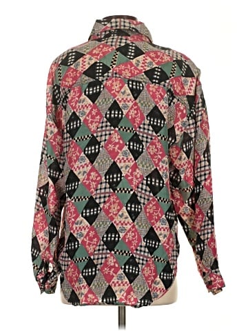 Jonathan Martin Long Sleeve Silk Top (view 2)