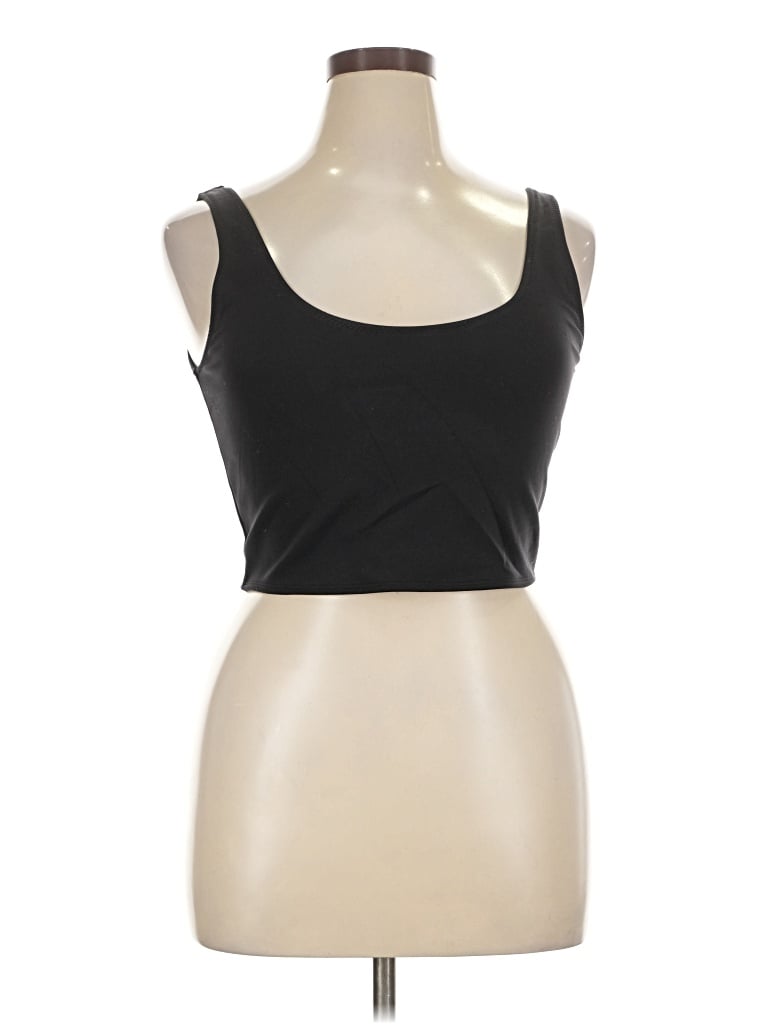 Pre-owned Good American Tank Top Black Strapless Neckline Tops