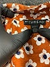 En Thread Print Orange Short Sleeve Blouse Size L - photo 7