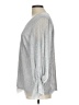CeCe Metallic Silver Long Sleeve Blouse Size L - photo 5