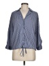 Eden & Olivia 100% Polyester Stripes Blue 3/4 Sleeve Blouse Size M - photo 1