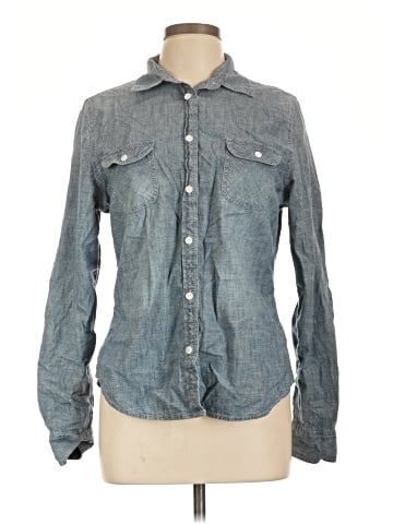 American Eagle Outfitters Long Sleeve Button-Down Shirt (view 1)