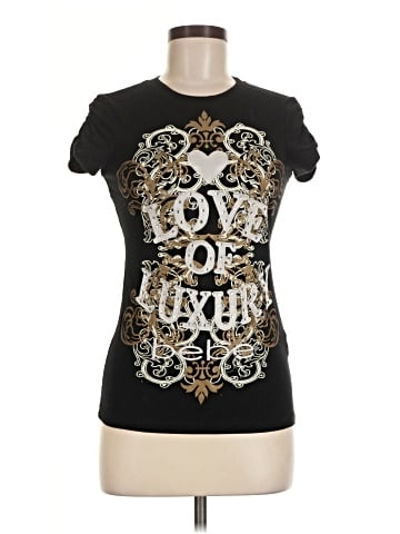 Bebe Short Sleeve Silk Top (view 1)