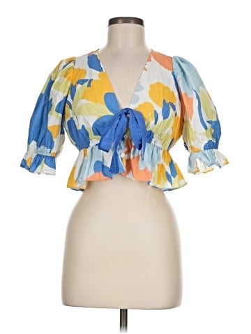 Peter Som Short Sleeve Blouse (view 1)