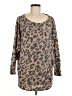 Boston Proper Animal Print Brown Pullover Sweater Size M - photo 1