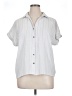 NY Collection 100% Polyester Stripes Silver Short Sleeve Blouse Size 1X - photo 1