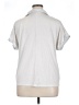 NY Collection 100% Polyester Stripes Silver Short Sleeve Blouse Size 1X - photo 2