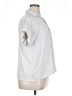 NY Collection 100% Polyester Stripes Silver Short Sleeve Blouse Size 1X - photo 4