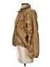 JoyLab 100% Polyester Animal Print Gold Faux Fur Jacket Size XS - photo 5