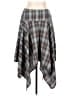 Unbranded 100% Polyester Plaid Gray Casual Skirt Size L - photo 1