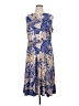 Kasper Paisley Blue Casual Dress Size 16 - photo 1