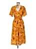 Blue Rain Floral Yellow Cocktail Dress Size M - photo 2