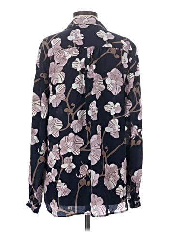 Diane von Furstenberg Long Sleeve Silk Top (view 2)