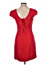 Sugar Lips 100% Polyester Solid Red Casual Dress Size M - photo 2