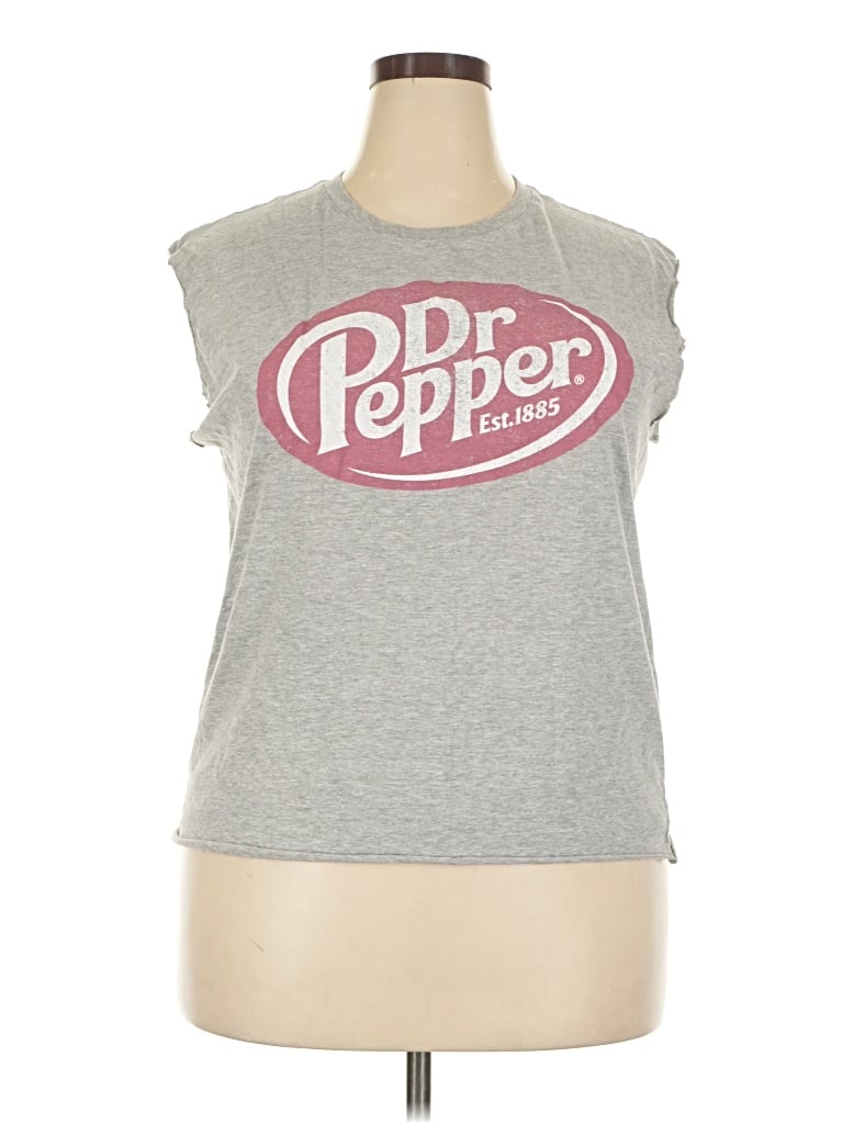 Pre-owned Assorted Brands Sleeveless T-shirt In Gray