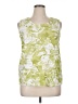 Cj Banks 100% Polyester Green Sleeveless Blouse Size 0X - photo 1