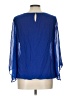 AB Studio 100% Polyester Blue 3/4 Sleeve Blouse Size L - photo 2