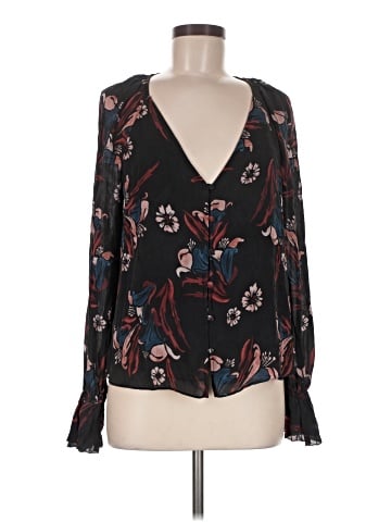 Joie Long Sleeve Silk Top (view 1)