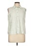 Assorted Brands 100% Linen Green Sleeveless Button-Down Shirt Size L - photo 1