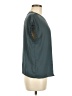 T Tahari 100% Polyester Teal Short Sleeve Top Size M - photo 4