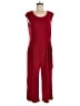 Nina Leonard Solid Burgundy Jumpsuit Size M - photo 1