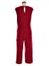Nina Leonard Solid Burgundy Jumpsuit Size M - photo 2